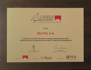 Polish Business Gazelles 2017 for Relpol S.A.