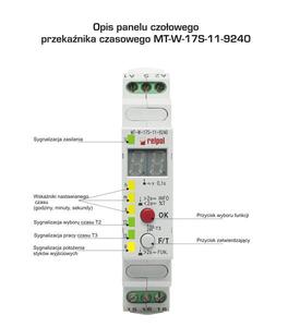 Panel czołowy przekaźnika czasowego MT-W-17S-11-9240