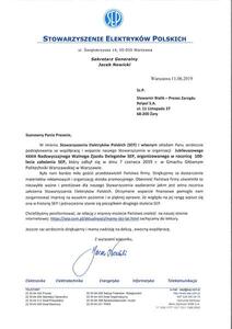 Podziekowanie 100 lecie SEP