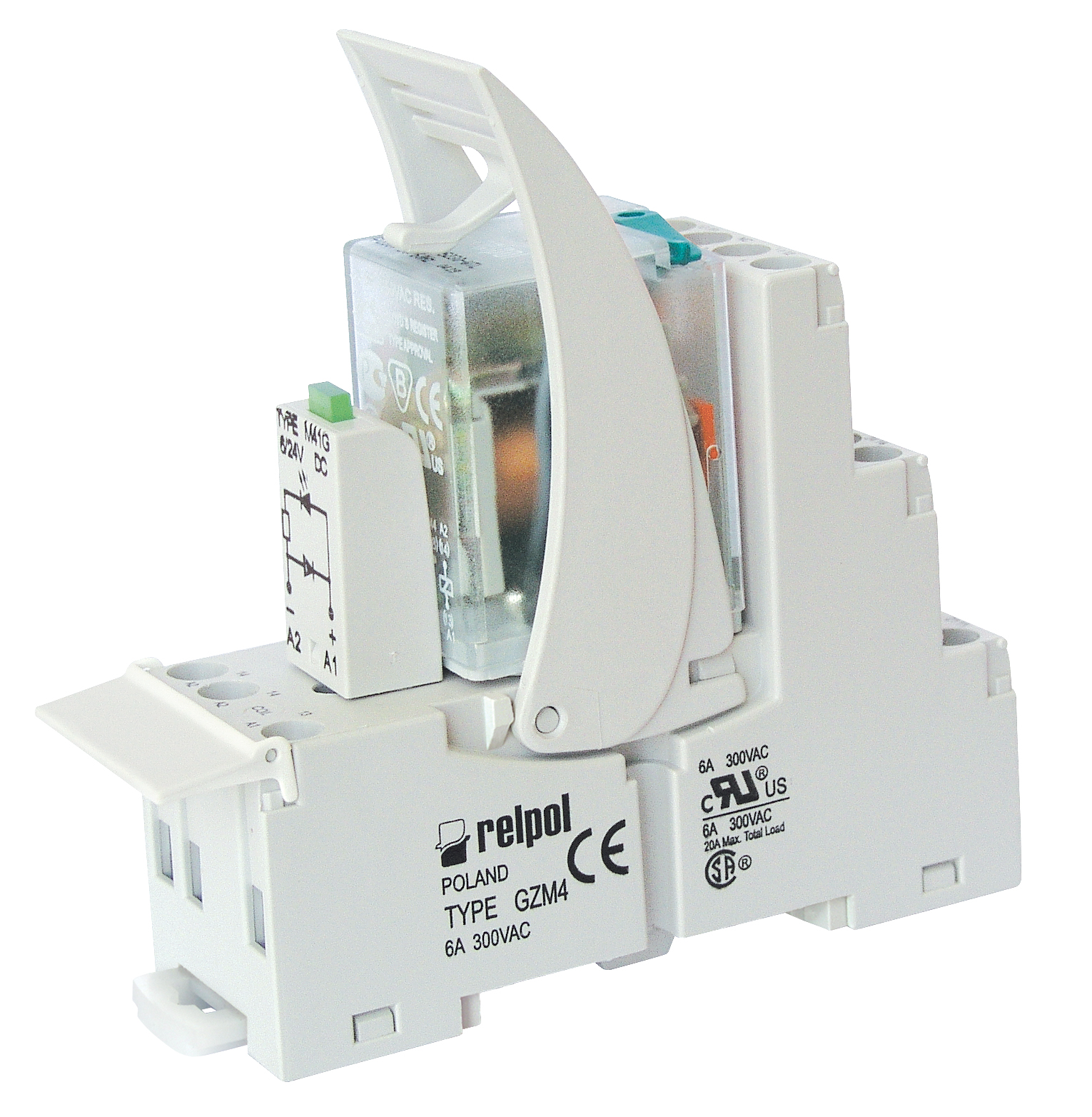 / Relay PIR4 with socket GZM4Interface relays RELPOL S.A.