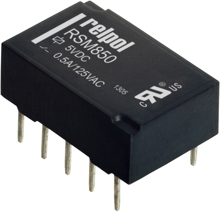 Relpol RSM850-6112-85-1009 DPDT Subminiature Signal Relay 9V 1A PCB 