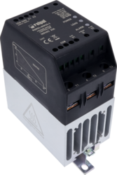 Three-phase power controllers RSR93 with heatsinks, Power controllers