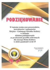 Podziękowanie Relpol