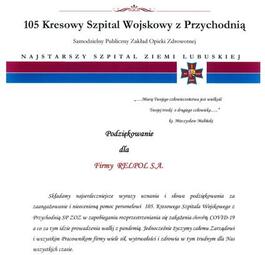 Podziekowania 105 Szpital Wojskowy