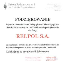 Sp 1 Podziękowanie